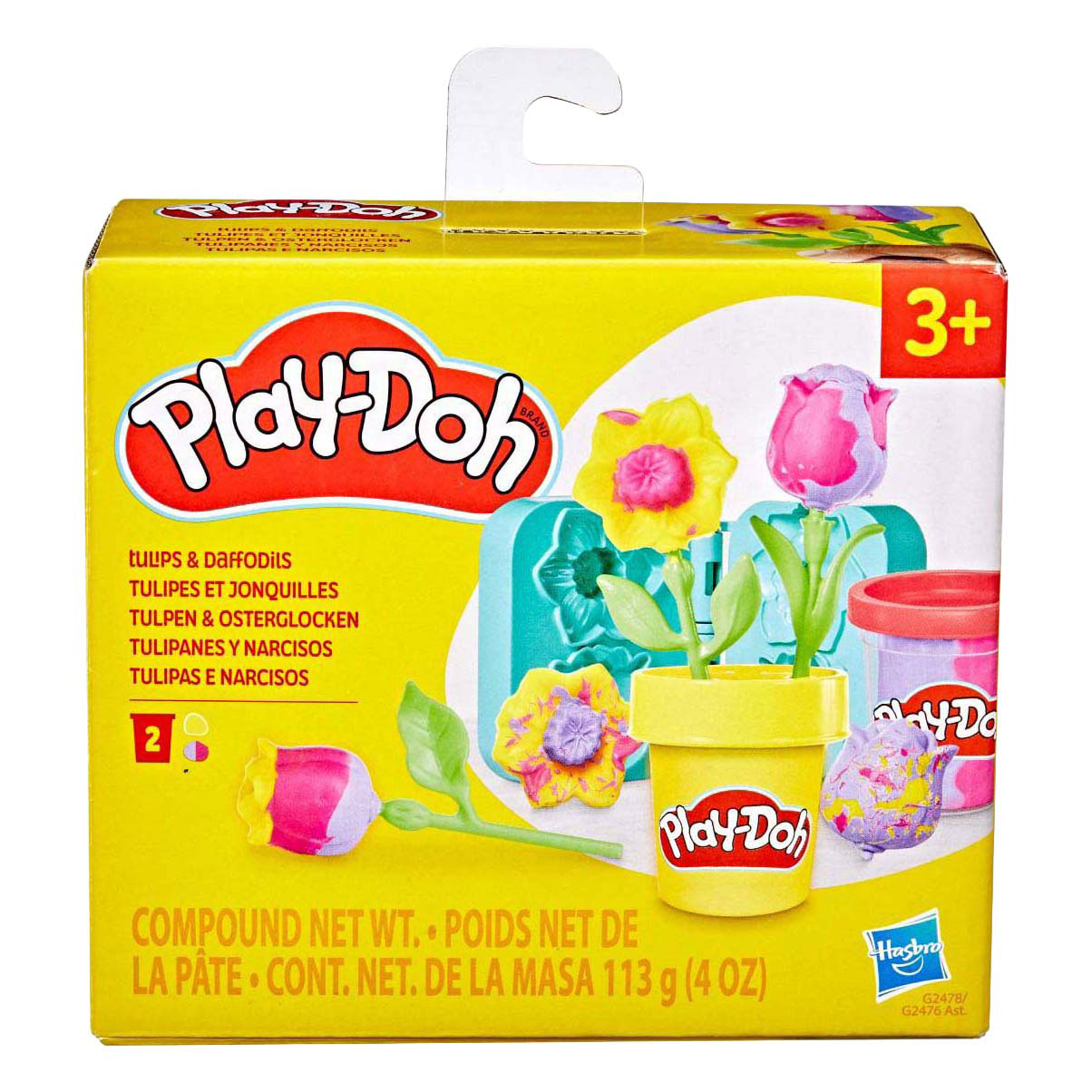 Play-doh lil flowers tulp - 2 kleipotjes.