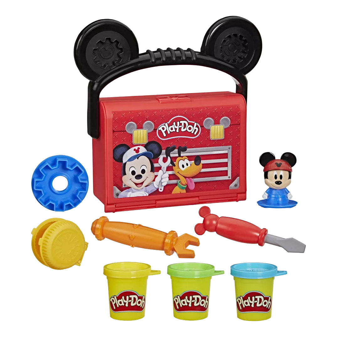 Play-Doh -Doh disney junior garage on the go speelset - 3 kleipotjes