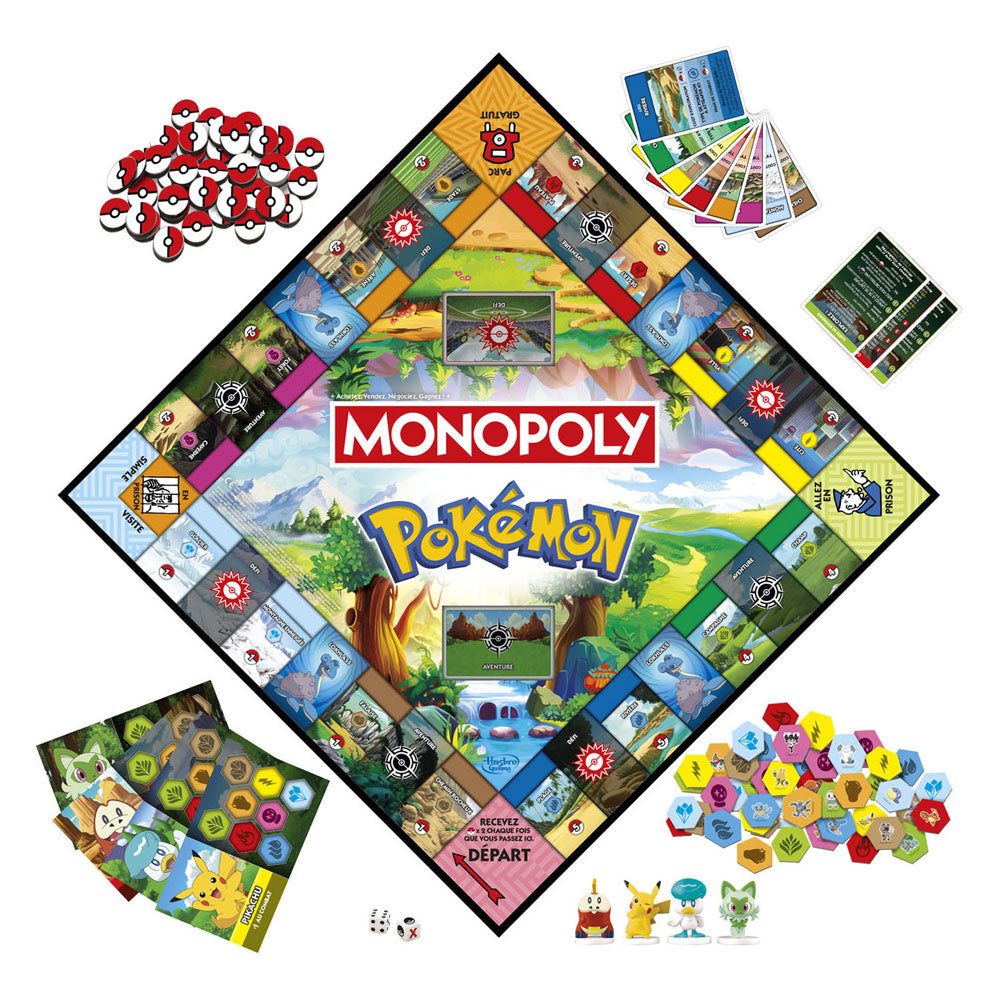 Monopoly - Monopoly édition pokémon jeu de plateau pour enfants et fans de pokémon jeux familiaux à partir de 8 ans