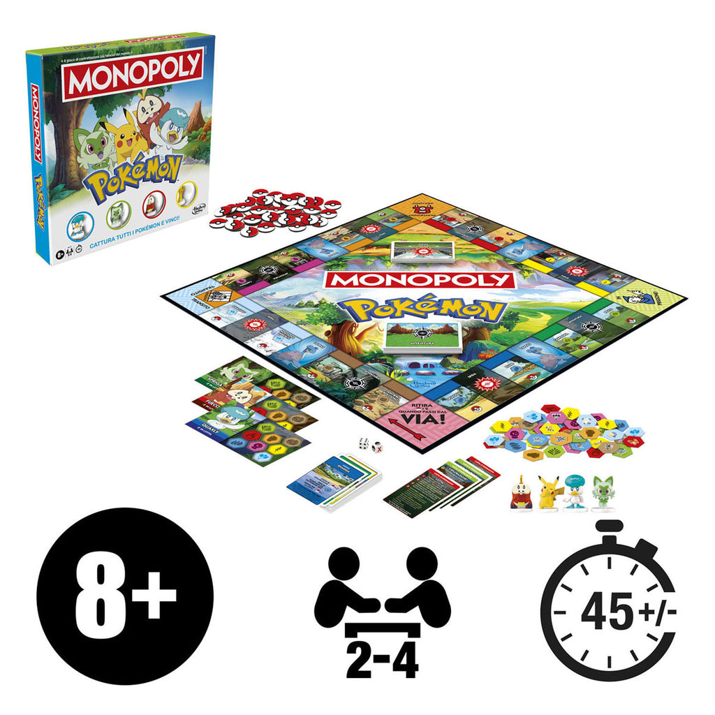 Monopoly - Monopoly édition pokémon jeu de plateau pour enfants et fans de pokémon jeux familiaux à partir de 8 ans