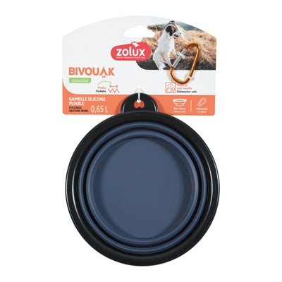 Zolux - bvk voerbak opvouwbaar siliconen blauw