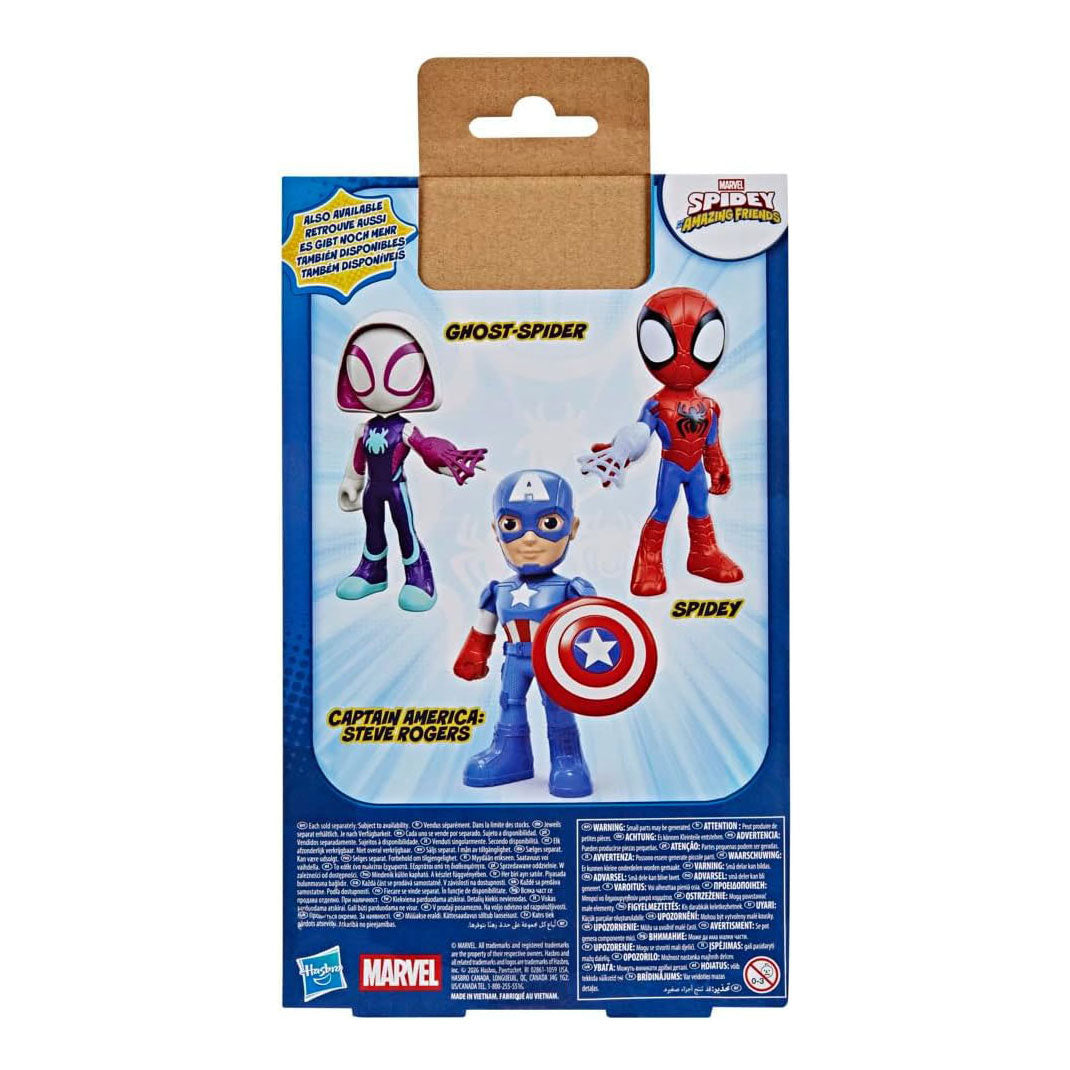 Marvel - Marvel Spidey and his amazing friends supersized captain america speelfiguur