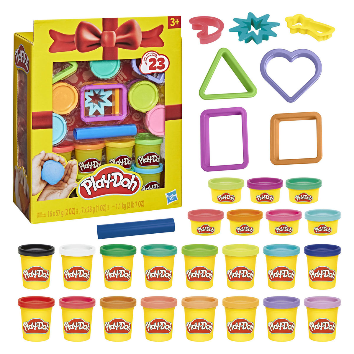 Play-doh cadeauset, 23 potjes en 8 stuks gereedschap