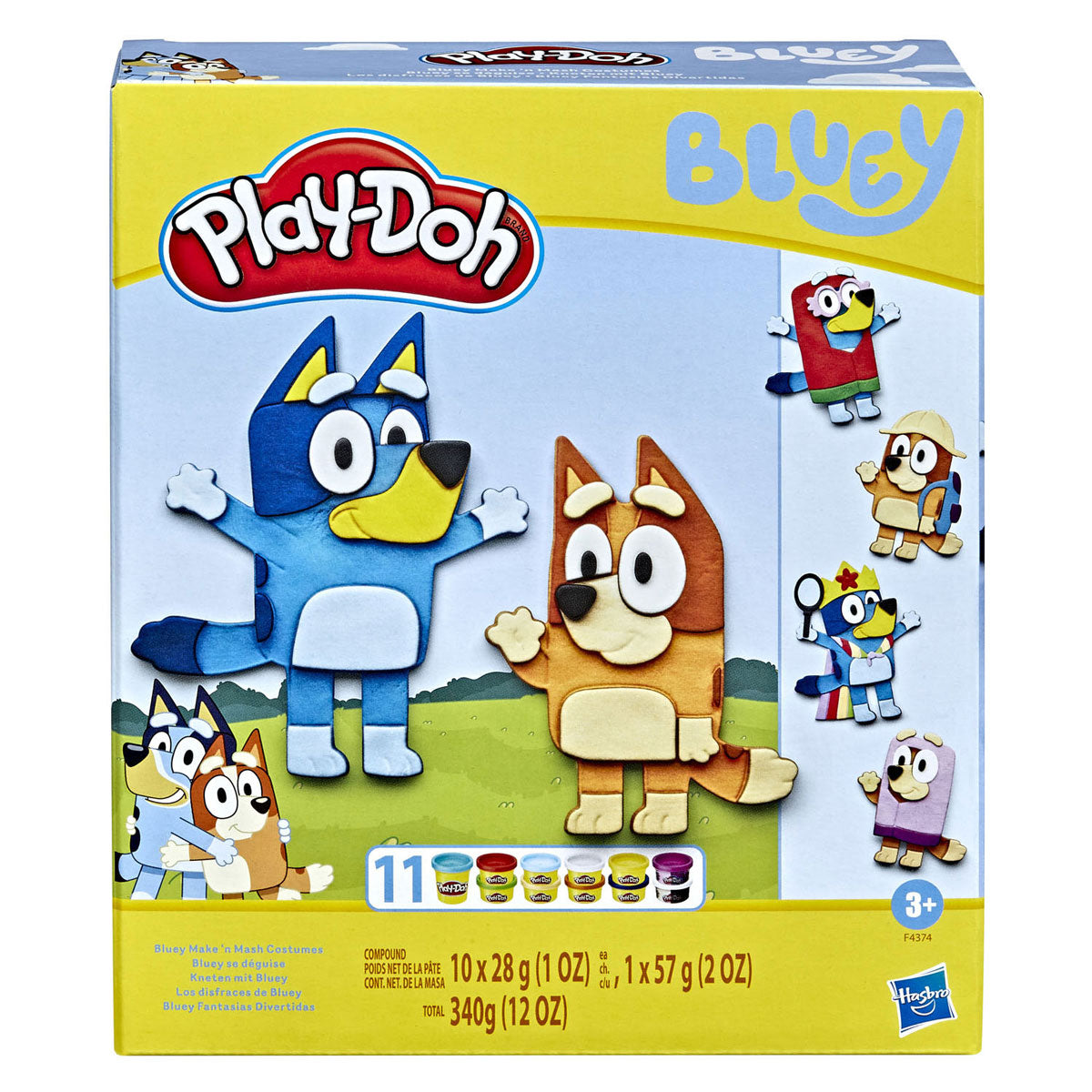 Play-Doh -Doh bluey aankleed set - 11 kleipotjes
