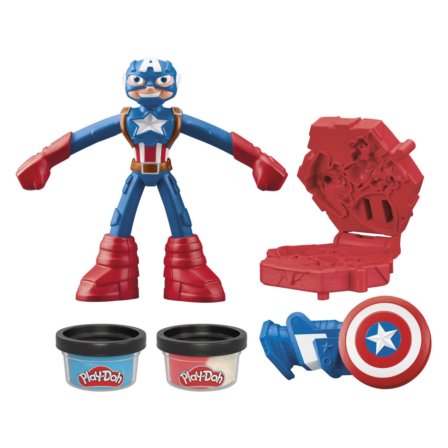 Play-Doh -Doh marvel captain america stempelschild - boetseerklei