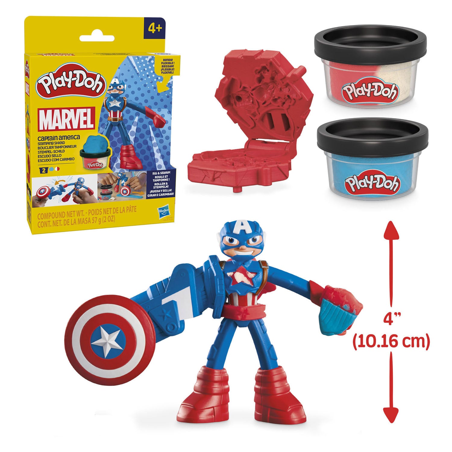 Play-Doh -Doh marvel captain america stempelschild - boetseerklei