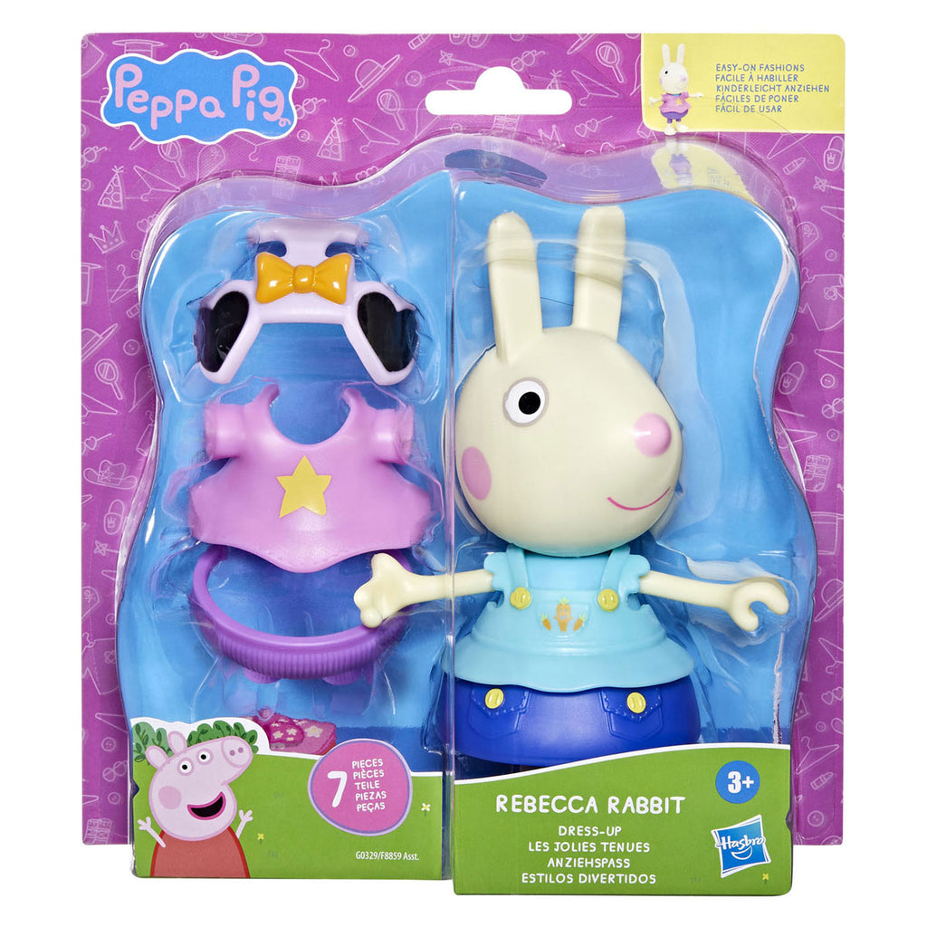 Hasbro - Hasbro Peppa pig-speelgoed kelly konijn-aankleedfiguur van 15 cm met 6 modeaccessoires peuterspeelgoed 3+