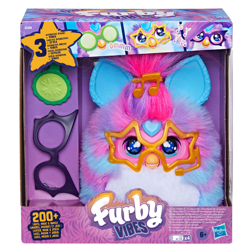 Hasbro - Hasbro furby interactieve knuffel blue razz met accessoires.