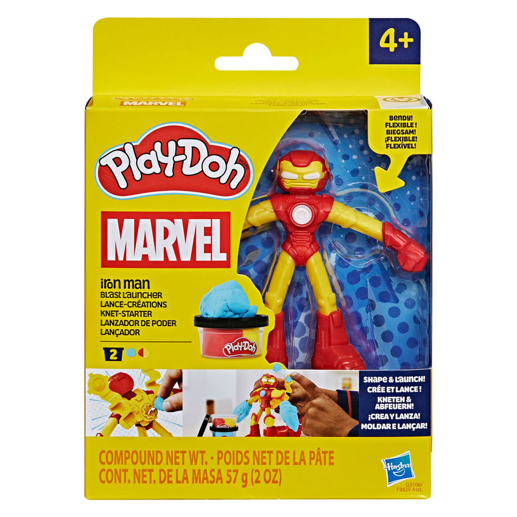 Play-Doh -Doh marvel iron man blast launcher - 2 kleipotjes