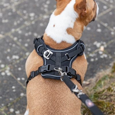 Trixie - hondentuig premium flexmesh brede borst zwart