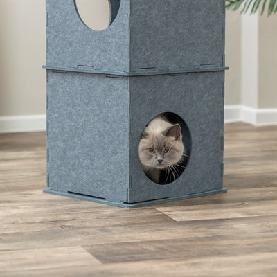 Trixie - kattenhuis toren nele vilt grijs