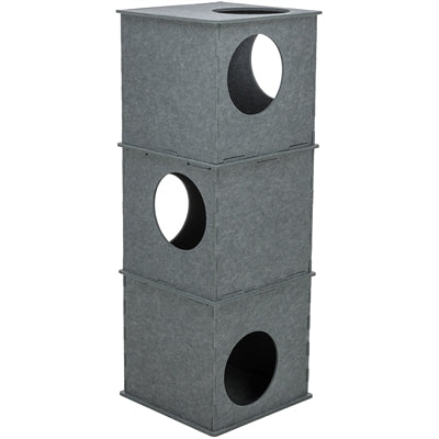Trixie - kattenhuis toren nele vilt grijs