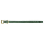 Trixie halsband hond pure leer saliegroen
