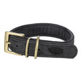 Trixie - halsband hond pure leer zwart