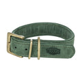 Trixie - halsband hond pure leer saliegroen
