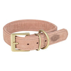 Trixie - halsband hond pure leer roze
