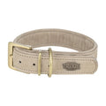 Trixie - halsband hond pure leer lichtgrijs