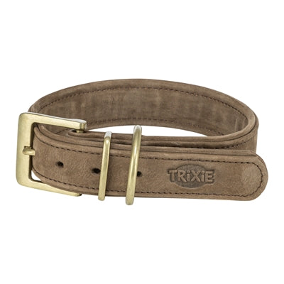 Trixie - halsband hond pure leer bruin