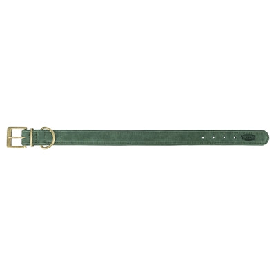 Trixie - halsband hond pure leer saliegroen