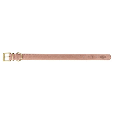 Trixie - halsband hond pure leer roze