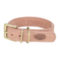 Trixie - halsband hond pure leer roze