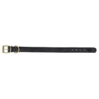 Trixie - halsband hond pure leer zwart