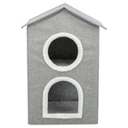 Trixie kattenmand kattenhuis nora soft 2 verdriepingen lichtgrijs