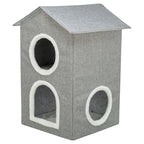 Trixie kattenmand kattenhuis nora soft 2 verdriepingen lichtgrijs