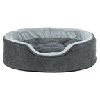 Trixie - vital hondenmand lino soft ovaal grijs / lichtgrijs