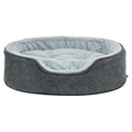 Trixie - vital hondenmand lino soft ovaal grijs / lichtgrijs