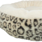 Trixie hondenmand leo soft rond pluche creme panterprint