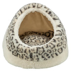 Trixie kattenmand iglo leo soft pluche creme panterprint
