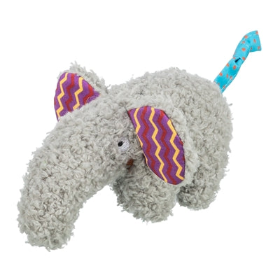 Trixie olifant pluche met kattenkruid catnip grijs