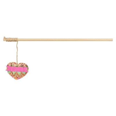 Trixie kattenhengel hart hout pluche met kattenkruid catnip