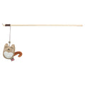 Trixie kattenhengel kat hout pluche met kattenkruid catnip