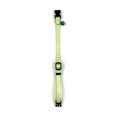 Happy pet tabby patch halsband kat ruit groen