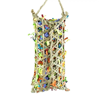 Back Zoo Nature - Back Zoo Nature parakeet woven bamboo pouch