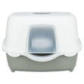 Trixie kattenbak davio top outdoor met kap grijs wit