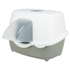 Trixie kattenbak davio top outdoor met kap grijs wit