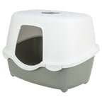 Trixie kattenbak davio top outdoor met kap grijs wit