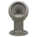 Trixie kattenmand amalia rond polyrattan grijs