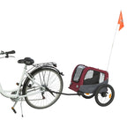 Trixie hondenfietskar grijs rood