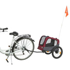 Trixie hondenfietskar grijs rood