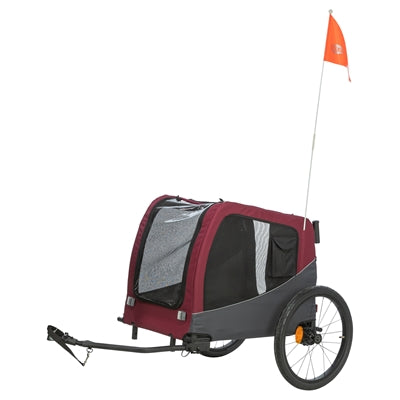 Trixie - hondenfietskat grijs / rood