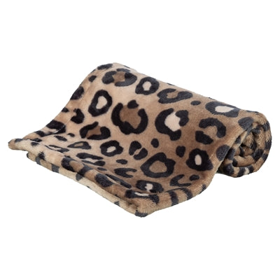 Trixie - hondendeken leo softpluche panterprint bruin