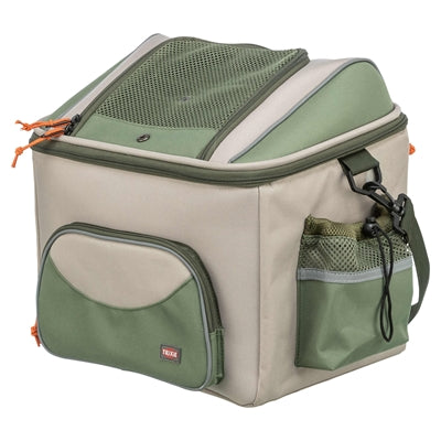 Trixie fietsmand voor stuur polyester olijfgroen beige