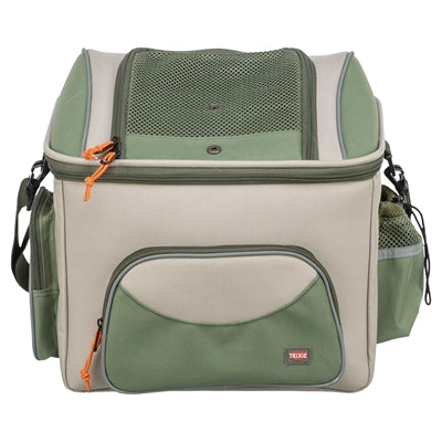 Trixie fietsmand voor stuur polyester olijfgroen beige
