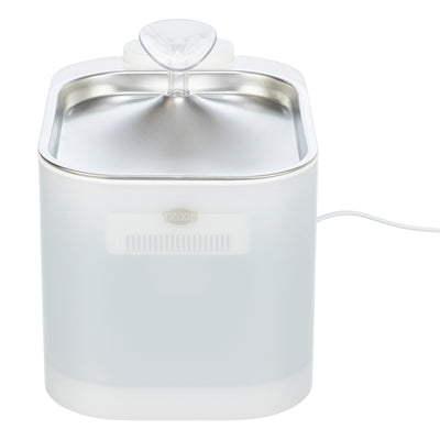 Trixie - drinkfontein aqua square kunststof / rvs wit