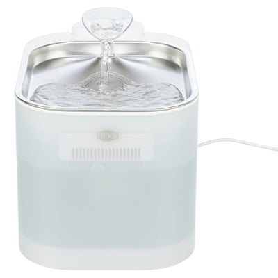 Trixie - drinkfontein aqua square kunststof / rvs wit
