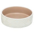Trixie - voerbak / drinkbak patroon keramiek wit / beige